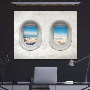 Plane View - Austria Clock Canvas
