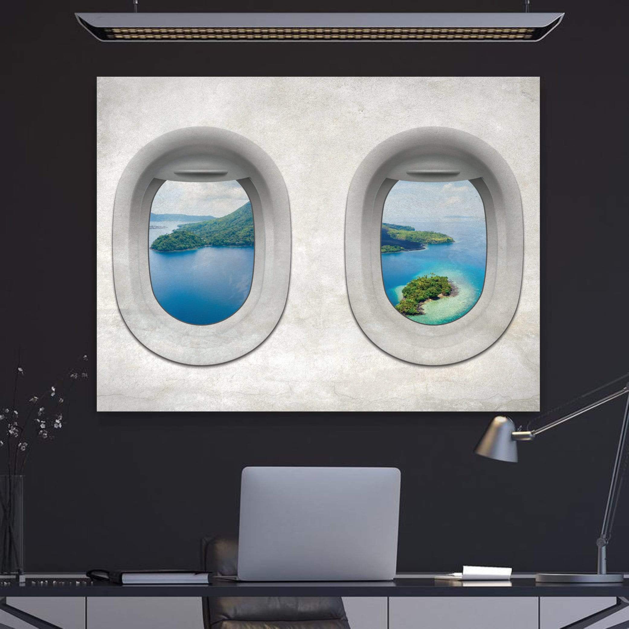 Plane View - Indonesia 2 Clock Canvas