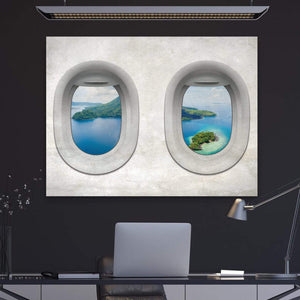 Plane View - Indonesia 2 Clock Canvas