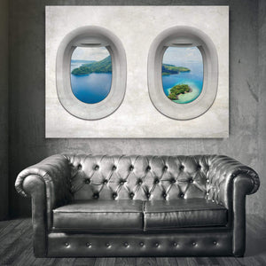 Plane View - Indonesia 2 Clock Canvas