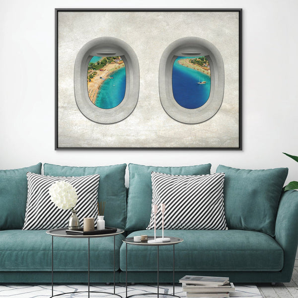 Plane View - Turkey Canvas Art Clock Canvas
