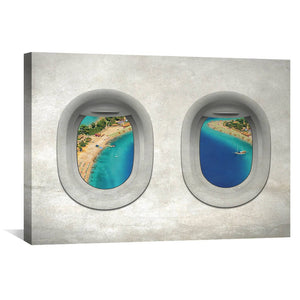 Plane View - Turkey Canvas Art 30 x 45cm / Standard Gallery Wrap Clock Canvas