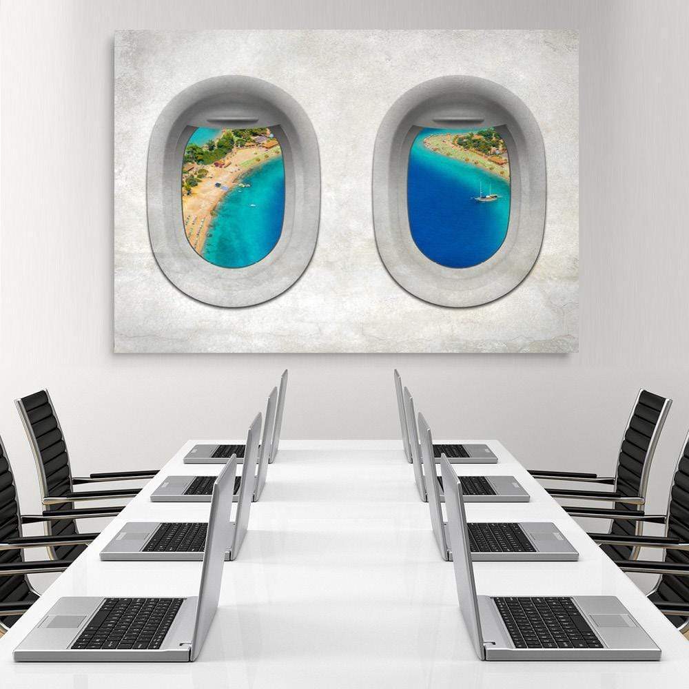 Plane View - Turkey Clock Canvas