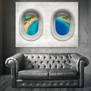 Plane View - Turkey Clock Canvas