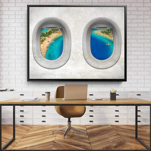 Plane View - Turkey Clock Canvas