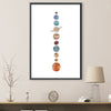 Planetary Line Up Canvas Art Clock Canvas