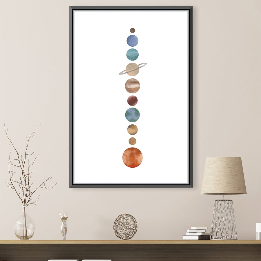 Planetary Line Up Canvas Art Clock Canvas