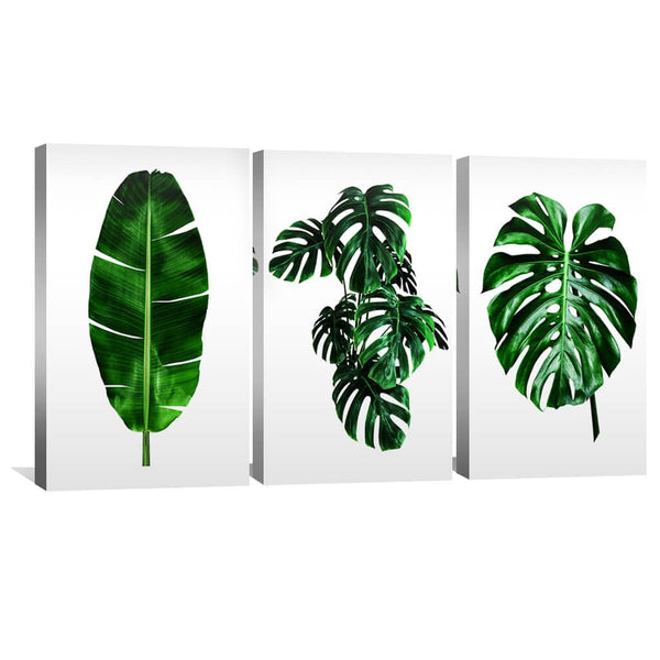 Plants and Vibes Canvas Art Set of 3 / 30 x 45cm / Unframed Canvas Print Clock Canvas