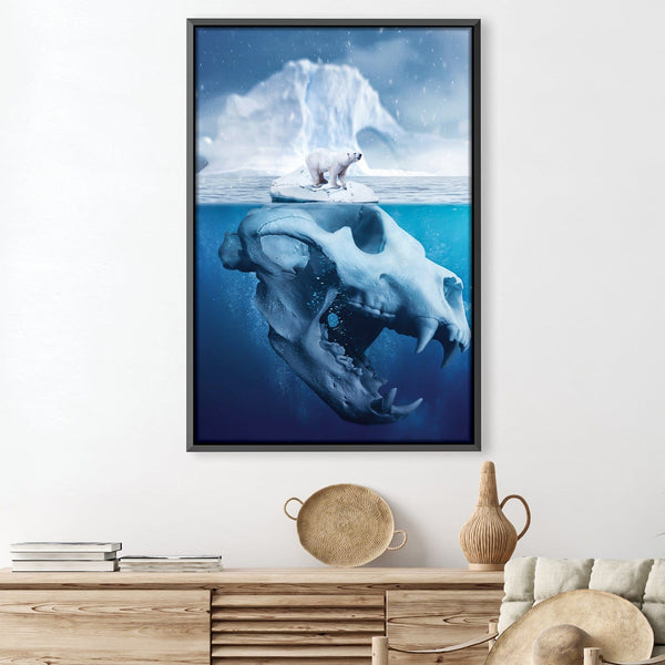 Polar Ice Canvas Art 30 x 45cm / Unframed Canvas Print Clock Canvas