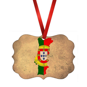 Portugal Ornament Christmas Ornament Victorian 10.8 x 8cm Clock Canvas