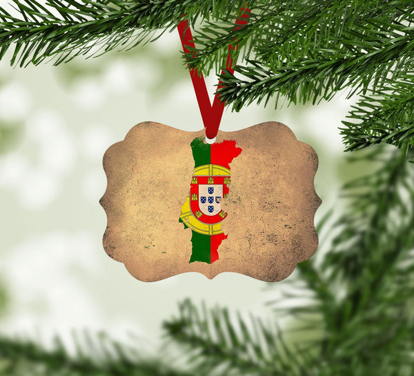 Portugal Ornament Christmas Ornament Victorian 10.8 x 8cm Clock Canvas