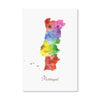 Portugal Rainbow Canvas Art Clock Canvas