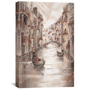 Pretty Peace, Venice Charm Canvas Art Clock Canvas