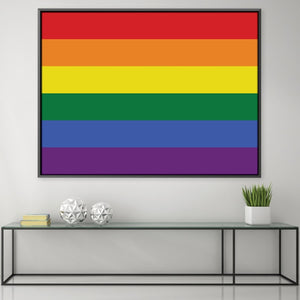 Pride Flag Canvas Art Clock Canvas