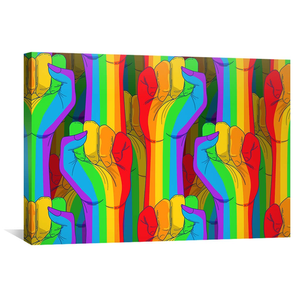 Pride in Numbers Canvas Art 45 x 30cm / Unframed Canvas Print Clock Canvas