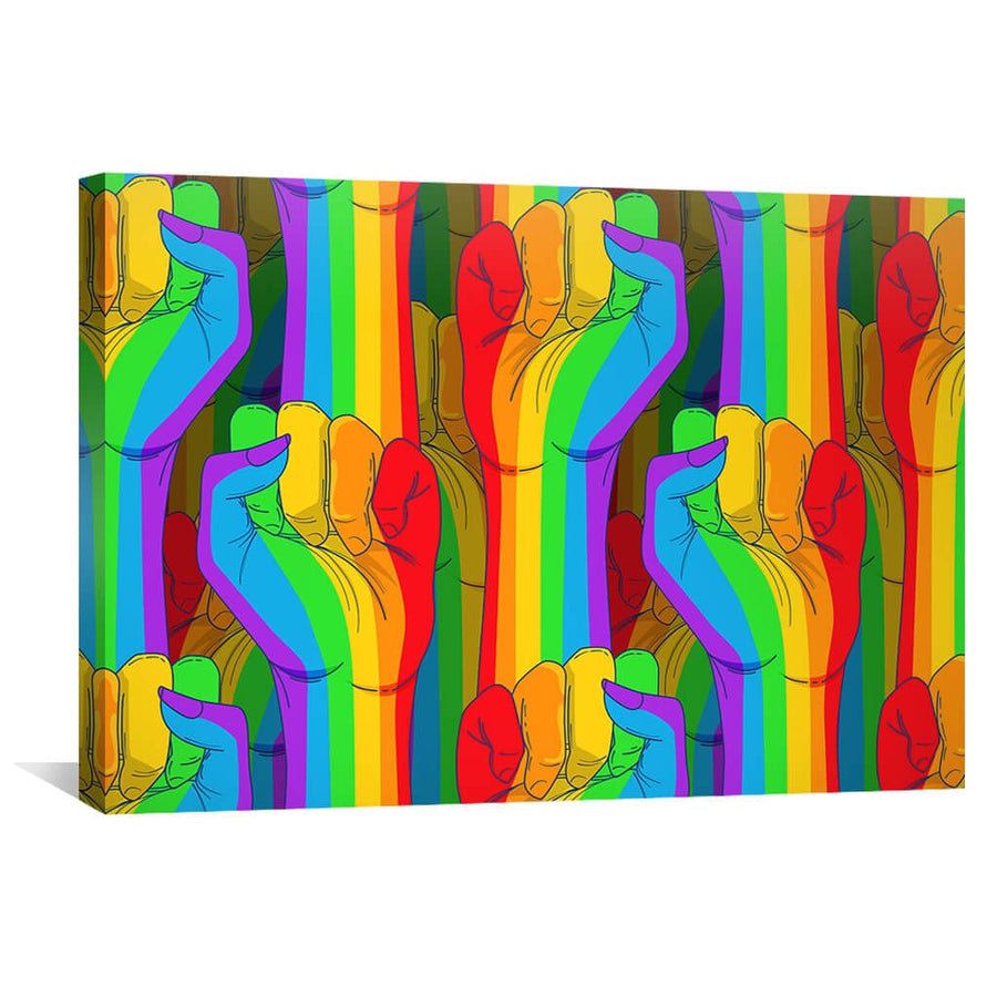 Pride in Numbers Canvas Art 45 x 30cm / Unframed Canvas Print Clock Canvas
