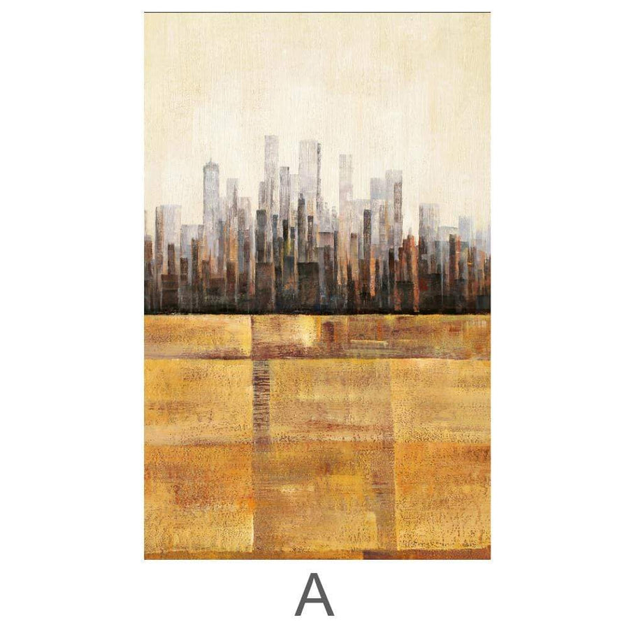 Primary Cities Canvas Art A / 40 x 50cm / Standard Gallery Wrap Clock Canvas
