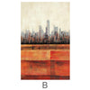 Primary Cities Canvas Art B / 40 x 50cm / Standard Gallery Wrap Clock Canvas