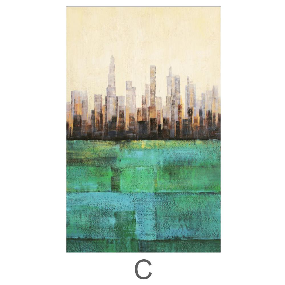 Primary Cities Canvas Art C / 40 x 50cm / Standard Gallery Wrap Clock Canvas