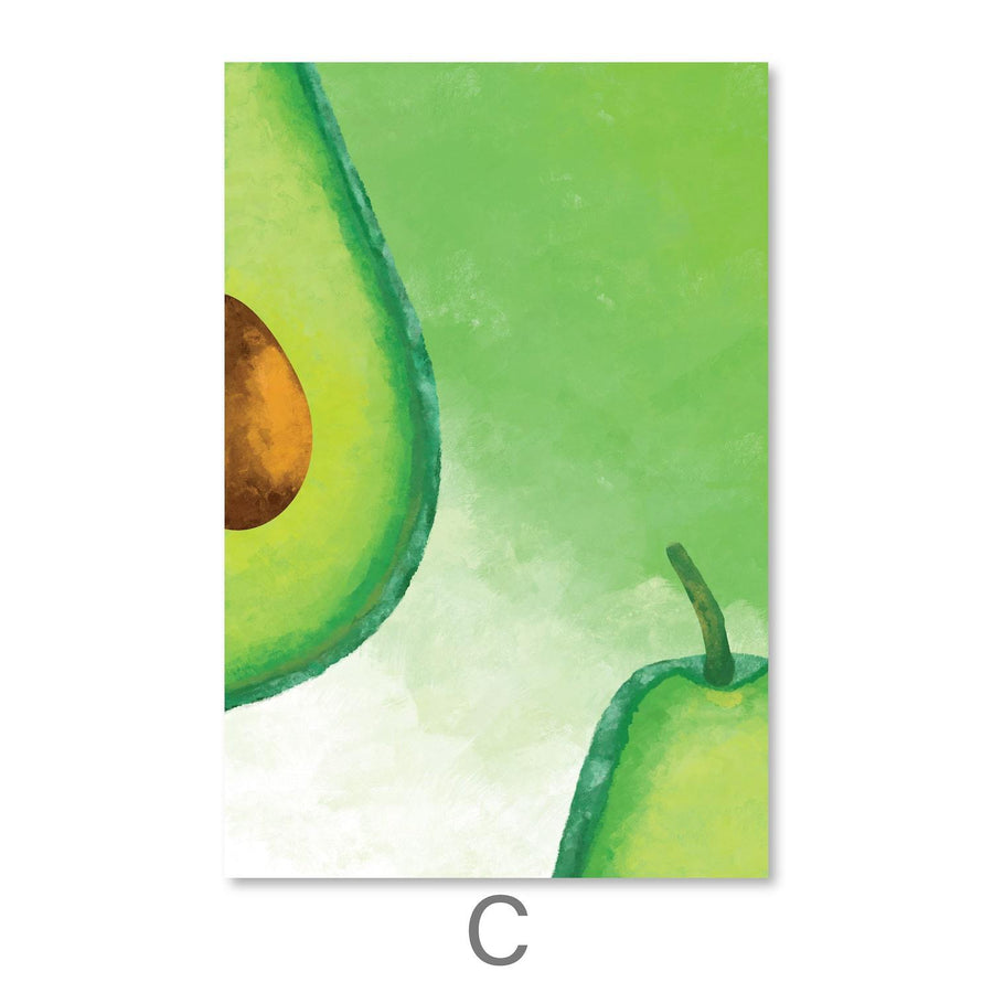Primary Gardens Canvas Art C / 30 x 45cm / Unframed Canvas Print Clock Canvas