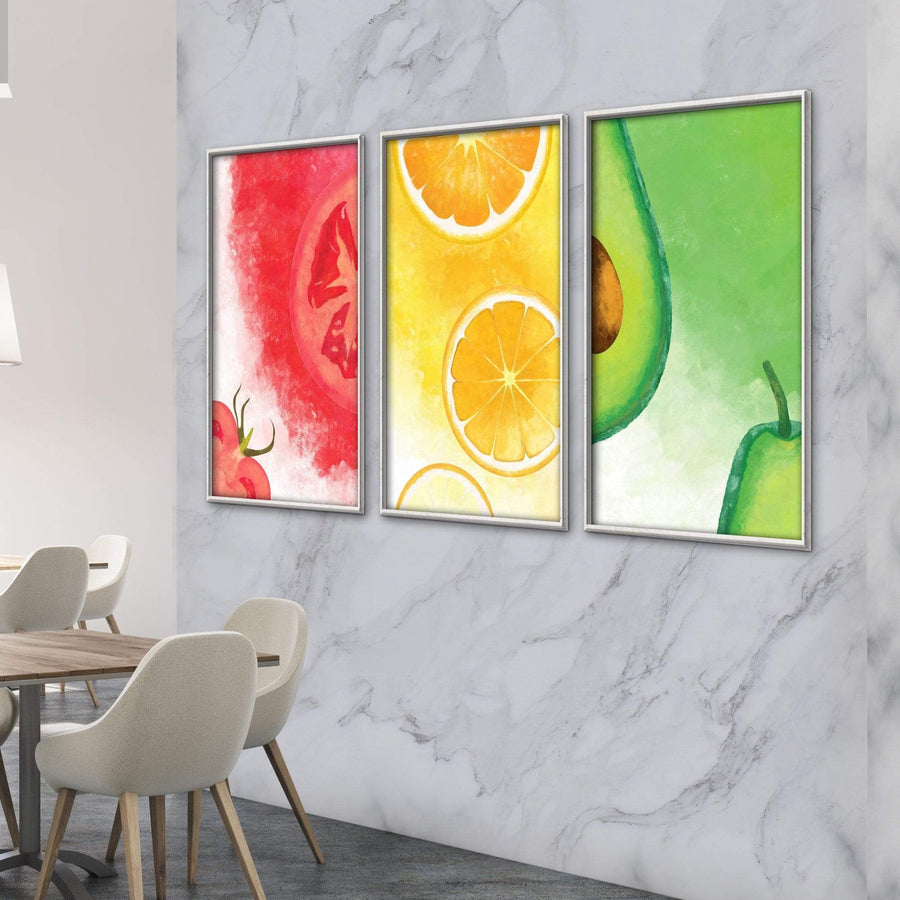 Primary Gardens Canvas Art Clock Canvas