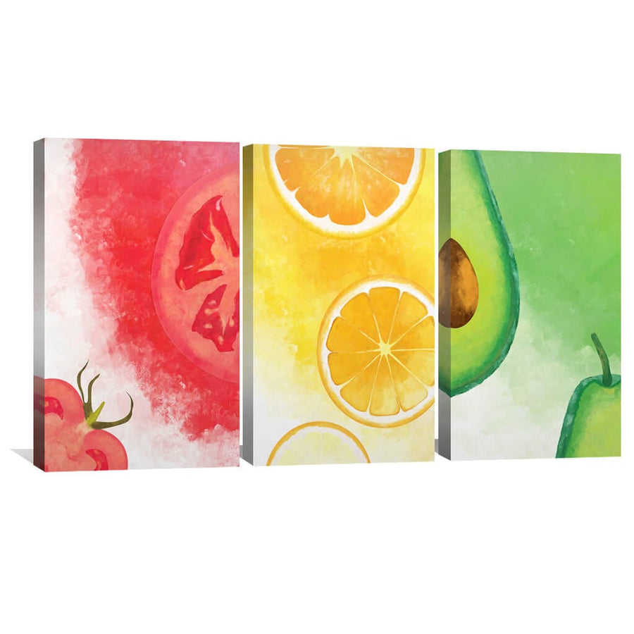 Primary Gardens Canvas Art Clock Canvas