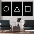 Primary Shapes Canvas Art Clock Canvas