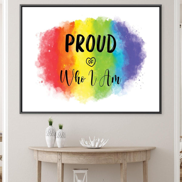 Proud Of Who I Am Canvas Art Clock Canvas