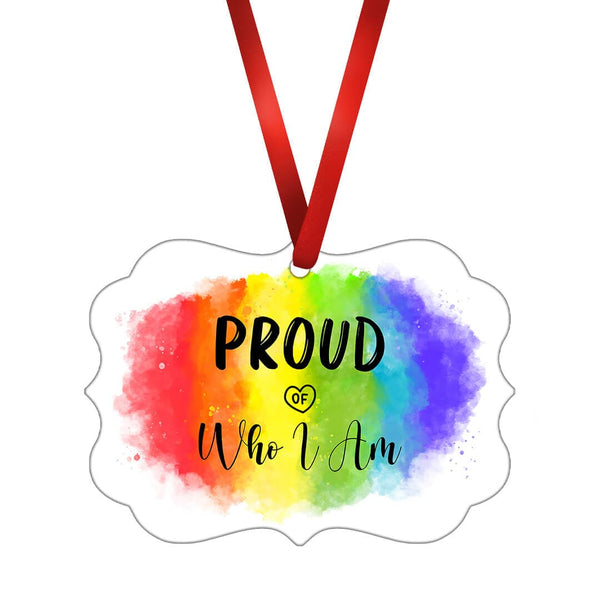 Proud Of Who I Am Ornament Christmas Ornament Victorian 10.8 x 8cm Clock Canvas