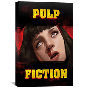 Pulp Fiction Overdose Canvas Art Clock Canvas