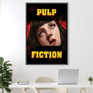 Pulp Fiction Overdose Canvas Art 30 x 45cm / Unframed Canvas Print Clock Canvas