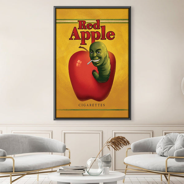 Pulp Fiction Red Apple Canvas Art 30 x 45cm / Unframed Canvas Print Clock Canvas