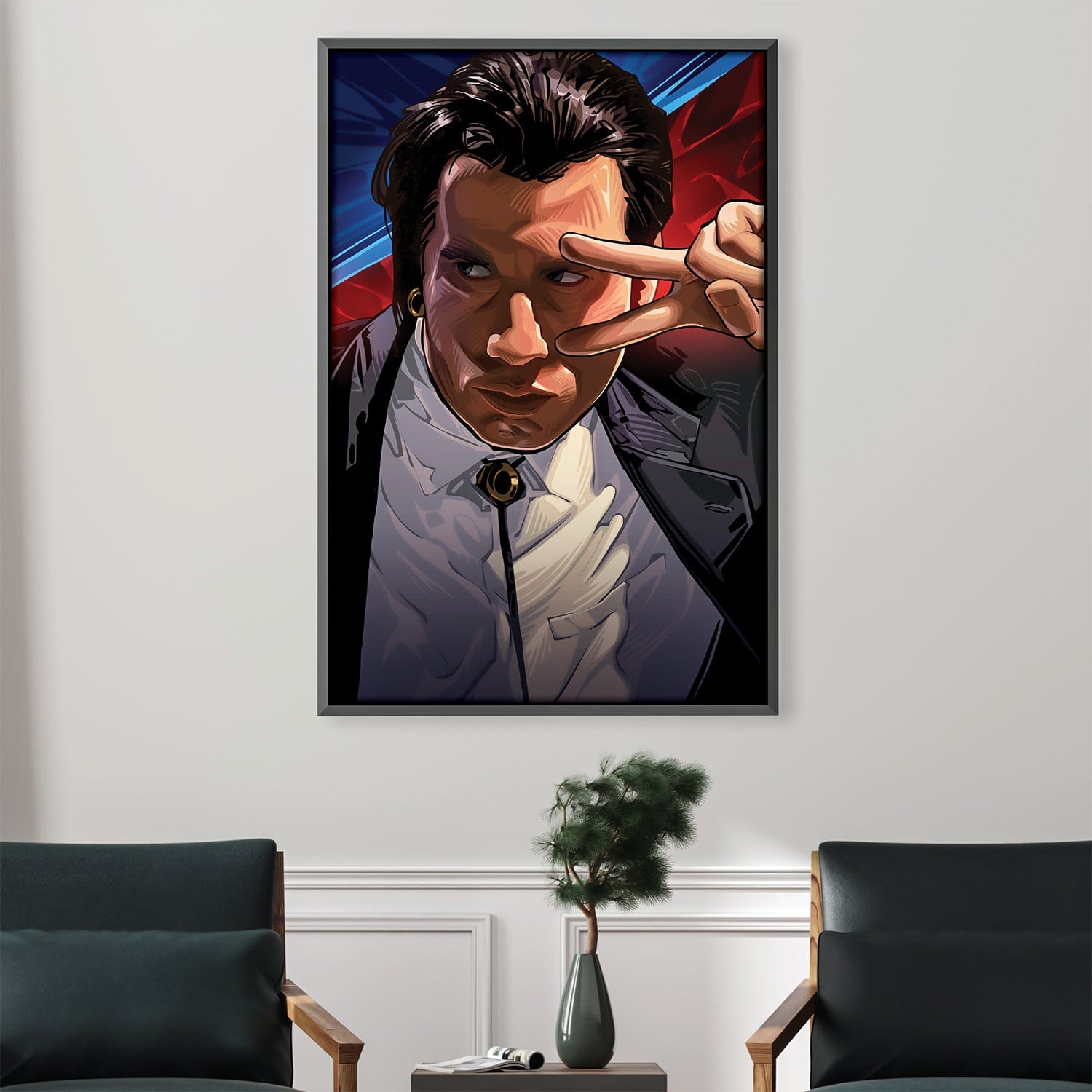 Pulp Fiction Vega Peace Sign Canvas 12 x 18in / Canvas product thumbnail