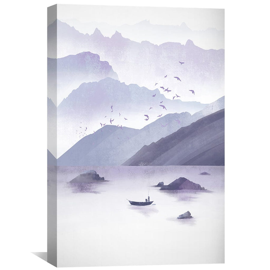 Purple Calm Canvas Art Clock Canvas