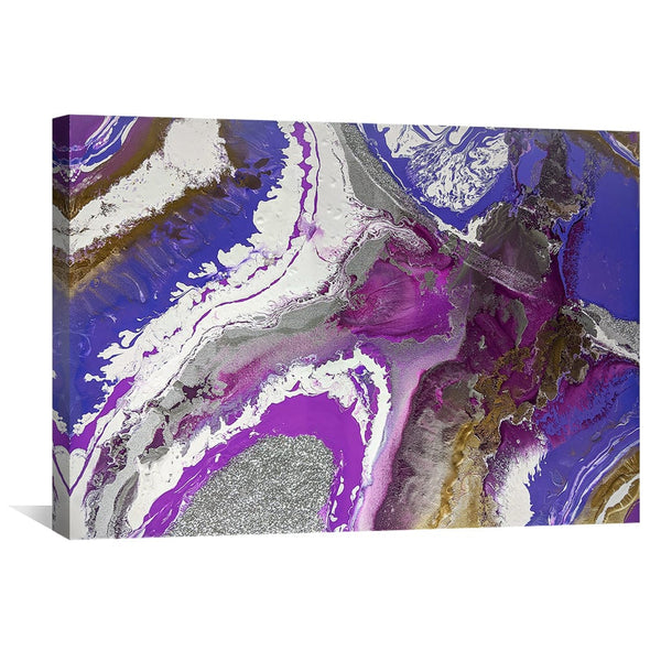 Purple Geode III Canvas Art Clock Canvas