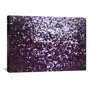 Purple Glitter Canvas Art Clock Canvas