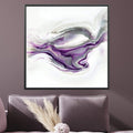 Purple Granite Canvas Art Clock Canvas