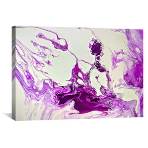 Purple Marble III Canvas Art Clock Canvas