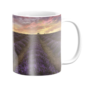 Purple Meadow Mug Mug White Clock Canvas
