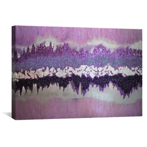 Purple Shimmer Canvas Art Clock Canvas