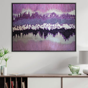 Purple Shimmer Canvas Art 45 x 30cm / Unframed Canvas Print Clock Canvas
