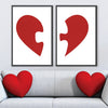 Puzzle Heart Canvas Art Clock Canvas