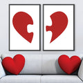Puzzle Heart Canvas Art Clock Canvas