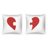 Puzzle Heart Cushion Cushion Clock Canvas