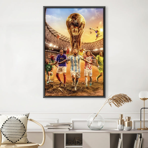 Qatar World Cup Canvas Art Clock Canvas