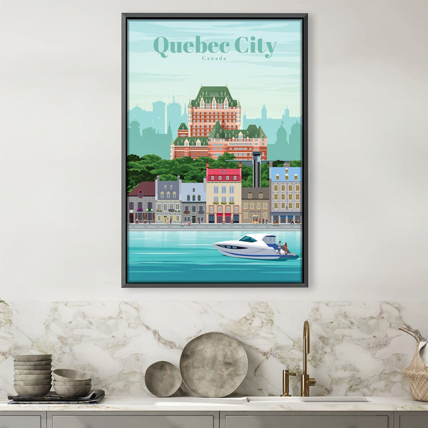 Quebec City Canvas - Studio 324 Art Clock Canvas