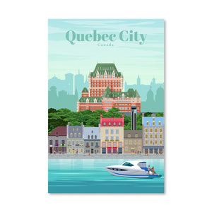Quebec City Canvas - Studio 324 Art Clock Canvas