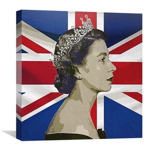 Queen Elizabeth Canvas Art Clock Canvas