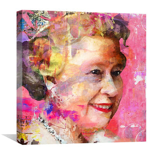Queen Elizabeth Wall Canvas Art Clock Canvas