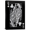Queen of Clubs - Silver Canvas Art 30 x 45cm / Standard Gallery Wrap Clock Canvas